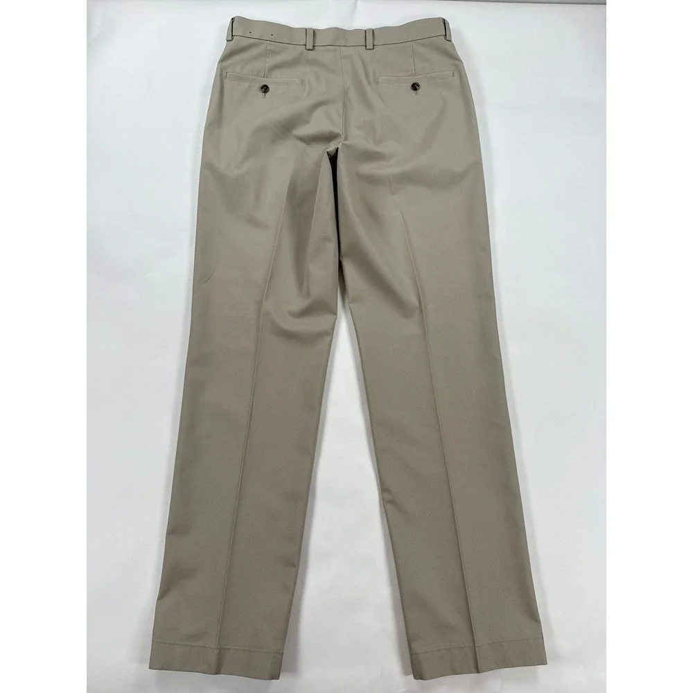 Brooks Brothers Mens Chino Pants 32x32 Khaki Clark Flat Front Business Casual